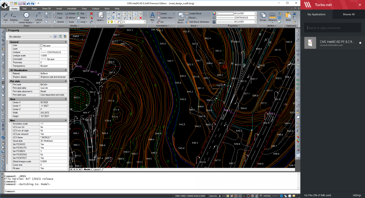 IntelliCAD Cloud Interface de Utilizador